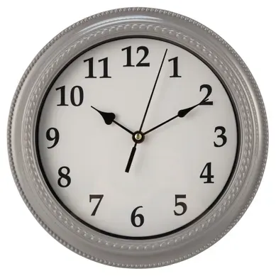 Horloge murale Ø 27,5 cm ZOE Gris Horloge murale Ø 27,5 cm ZOE Gris vue de face