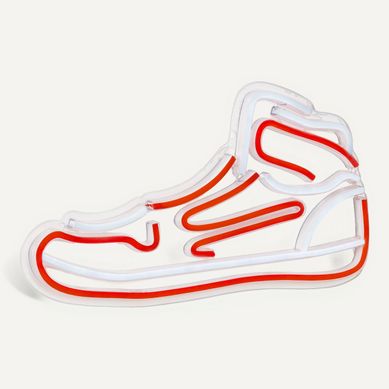 Néon mural LED USB L. 40 cm SNEAKER Rouge et blanc Néon mural LED USB L. 40 cm SNEAKER Rouge et blanc vue 3/4