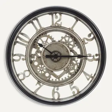 Horloge D. 60 cm CHRONOS Noir Horloge D. 60 cm CHRONOS Noir vue de face
