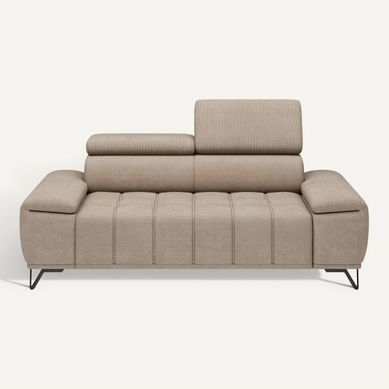 Canapé 3 places PALLADIO tissu eden beige vue de face