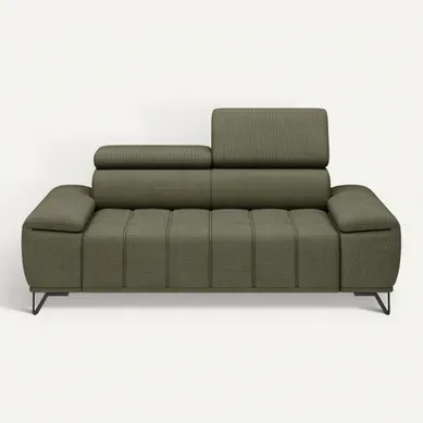 Canapé 3 places relax PALLADIO tissu eden vert vue de face