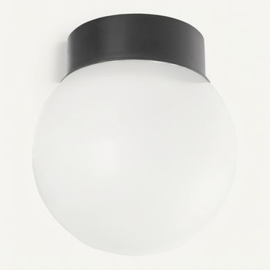 Plafonnier IP44 D. 15 cm BULB Noir et blanc Plafonnier IP44 D. 15 cm BULB Noir et blanc vue 3/4