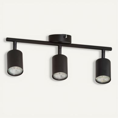 Plafonnier 3 lumières L. 38 cm KLEMO Noir Plafonnier 3 lumières L. 38 cm KLEMO Noir vue 3/4
