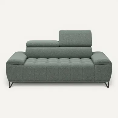 Canapé 2 places relax PALLADIO tissu bubble vert clair vue de face