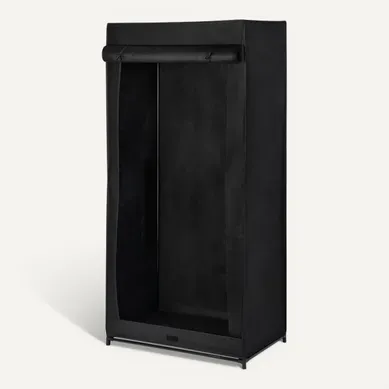 Armoire intissé 70x148 cm  Noir vue 3/4