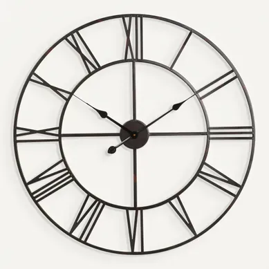 Horloge Ø 76 cm STATION 3 Noir Horloge Ø 76 cm STATION 3 Noir vue de face