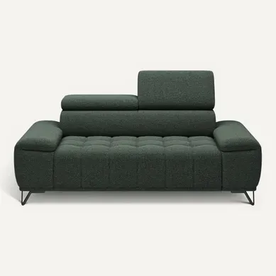 Canapé 2 places relax PALLADIO tissu bubble vert vue de face
