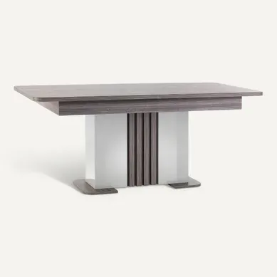 Table extensible L.180/220 cm PESARO Imitation chêne/gris Table extensible L.180/220 cm PESARO Imitation chêne/gris vue 3/4
