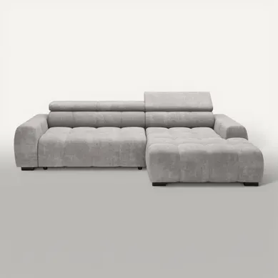 Canapé d'angle relax AUGUSTIN méridienne droit blanc cassé Canapé d'angle relax AUGUSTIN méridienne droit blanc cassé vue de face