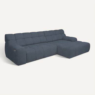Canapé d'angle relax COCOON méridienne droit gris foncé Canapé d'angle relax COCOON méridienne droit gris foncé vue 3/4