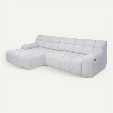 Canapé d'angle relax COCOON méridienne gauche gris clair Canapé d'angle relax COCOON méridienne gauche gris clair vue 3/4