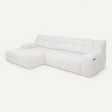 Canapé d'angle relax COCOON méridienne gauche blanc cassé Canapé d'angle relax COCOON méridienne gauche blanc cassé vue 3/4