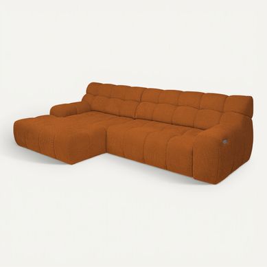 Canapé d'angle relax COCOON méridienne gauche terra cotta Canapé d'angle relax COCOON méridienne gauche terra cotta vue 3/4