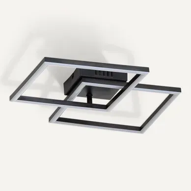 Plafonnier LED L. 40 cm ANDREA Noir Plafonnier LED L. 40 cm ANDREA Noir vue 3/4