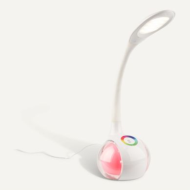 Lampe de bureau LED H. 34 cm DANA Blanche Lampe de bureau LED H. 34 cm DANA Blanche vue 3/4