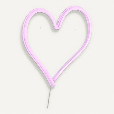 Néon mural Led USB H. 34 cm COEUR Rose Néon mural Led USB H. 34 cm COEUR Rose vue 3/4