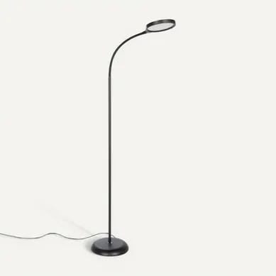 Liseuse LED H. 153 cm LYSÉA Noire vue 3/4