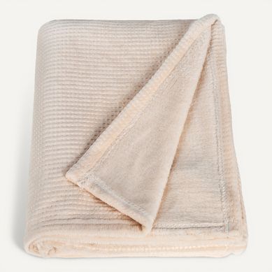 Plaid 120x150 cm ANDREA Beige Plaid 120x150 cm ANDREA Beige vue de face