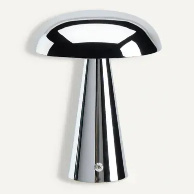 Lampe à poser LED H. 21 cm LUMI Chromée Lampe à poser LED H. 21 cm LUMI Chromée vue 3/4