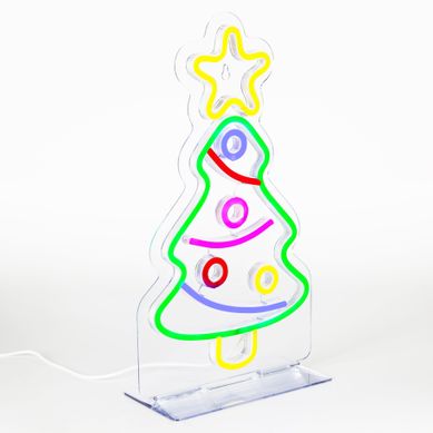 Néon Led USB H. 37,5 cm SAPIN Multicolore Néon Led USB H. 37,5 cm SAPIN Multicolore vue 3/4