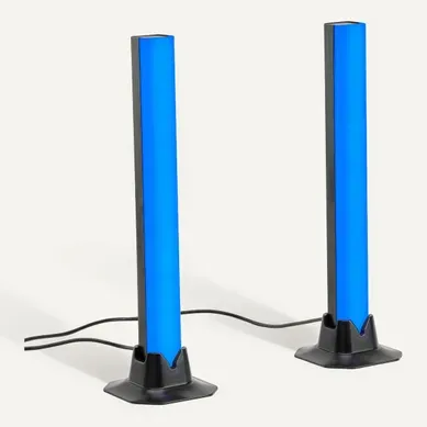 2 barres lumineuses LED H.25cm - Noire 2 barres lumineuses LED H.25cm - Noire vue 3/4
