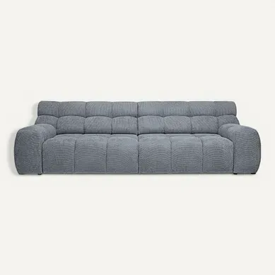 Canapé relax 4 places COCOON tissu gris vue de face