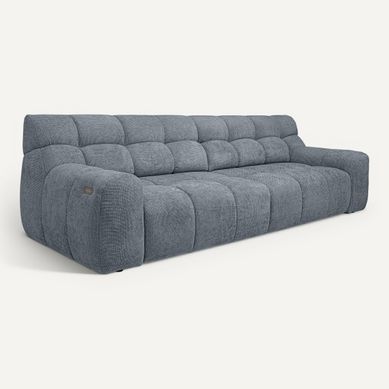 Canapé relax 4 places COCOON tissu gris Canapé relax 4 places COCOON tissu gris vue 3/4