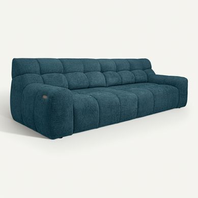 Canapé relax 4 places COCOON tissu bleu clair Canapé relax 4 places COCOON tissu bleu clair vue 3/4