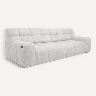 Canapé relax 4 places COCOON tissu blanc cassé Canapé relax 4 places COCOON tissu blanc cassé vue 3/4