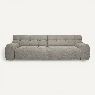 Canapé relax 4 places COCOON tissu beige vue de face