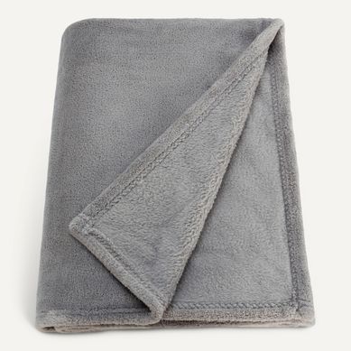 Plaid 125x150 cm DOUCEUR Gris clair Plaid 125x150 cm DOUCEUR Gris clair vue 3/4