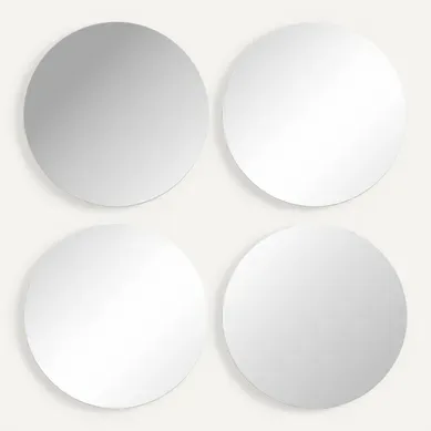 4 miroirs rond D. 30 cm PICO Transparent vue de face