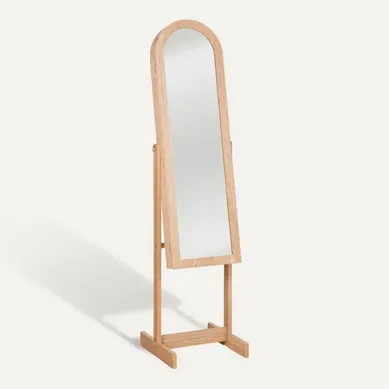 Armoire bijoux psyché H.157 cm JULIE Naturel Armoire bijoux psyché H.157 cm JULIE Naturel vue 3/4