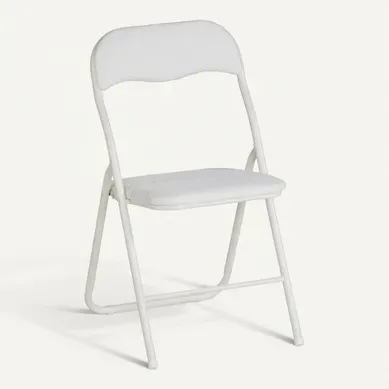 Chaise pliante NOLA Blanc Chaise pliante NOLA Blanc vue 3/4