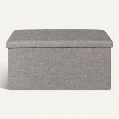 Banc pliable H. 38 cm PAULINE Gris Banc pliable H. 38 cm PAULINE Gris vue de face