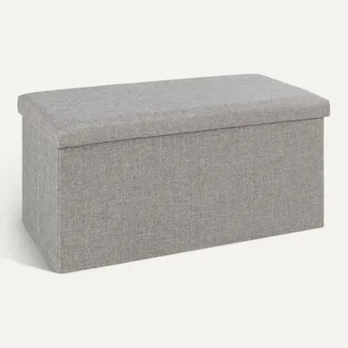 Banc pliable H. 38 cm PAULINE Gris Banc pliable H. 38 cm PAULINE Gris vue 3/4