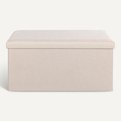 Banc pliable H. 38 cm PAULINE Ecru Banc pliable H. 38 cm PAULINE Ecru vue de face