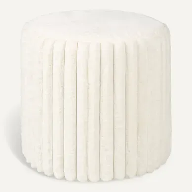 Pouf H. 40 cm COCO Blanc Pouf H. 40 cm COCO Blanc vue 3/4