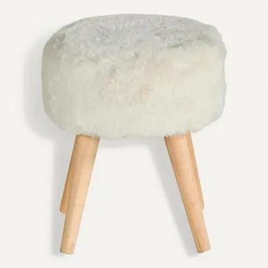 Pouf H. 40 cm JACOB Blanc Pouf H. 40 cm JACOB Blanc vue de face