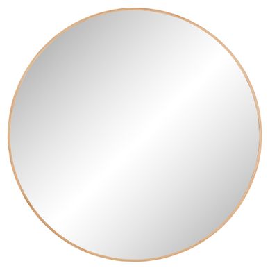 Miroir rond D. 110 cm CIRCLE Imitation bois vue de face
