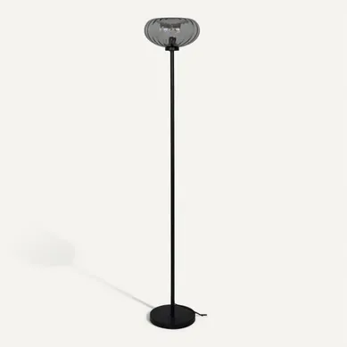 Lampadaire droit H. 160 cm VERRA Noir Lampadaire droit H. 160 cm VERRA Noir vue 3/4