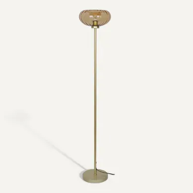 Lampadaire droit H. 160 cm VERRA Ambré Lampadaire droit H. 160 cm VERRA Ambré vue 3/4