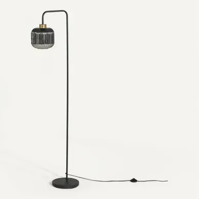 Lampadaire arc H. 160 cm GOLDY Noir Lampadaire arc H. 160 cm GOLDY Noir vue 3/4