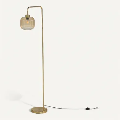 Lampadaire arc H. 160 cm GOLDY Doré Lampadaire arc H. 160 cm GOLDY Doré vue 3/4