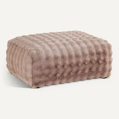 POUF BELLO tissu grege POUF BELLO tissu grege vue 3/4