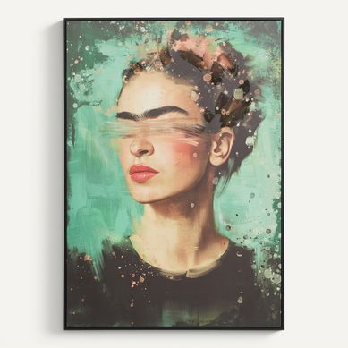 Tableau 48x68 cm FRIDA Vert Tableau 48x68 cm FRIDA Vert vue de face