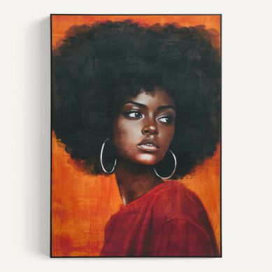 Tableau velours 48x68 cm NAOMIE Orange Tableau velours 48x68 cm NAOMIE Orange vue de face