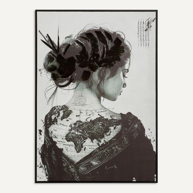 Tableau 48x68 cm SALOME Noir & blanc Tableau 48x68 cm SALOME Noir & blanc vue de face