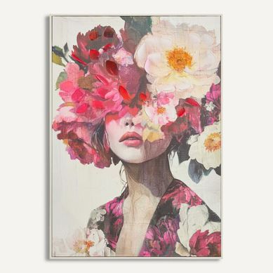 Tableau 48x68 cm OPHELIA Rose Tableau 48x68 cm OPHELIA Rose vue de face