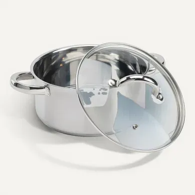 Batterie de cuisine 5 pièces NOVA Gris Batterie de cuisine 5 pièces NOVA Gris vue de face